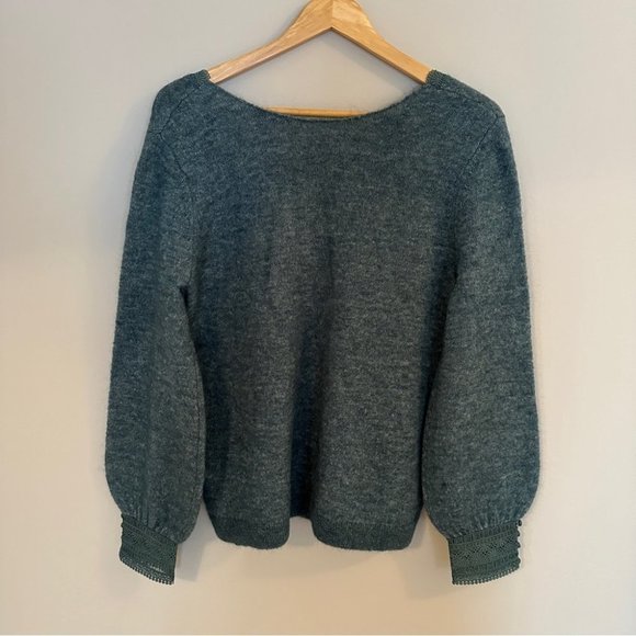NEW Sezane Melina Cardigan in Sage | Blue Green- size M - Picture 8 of 10
